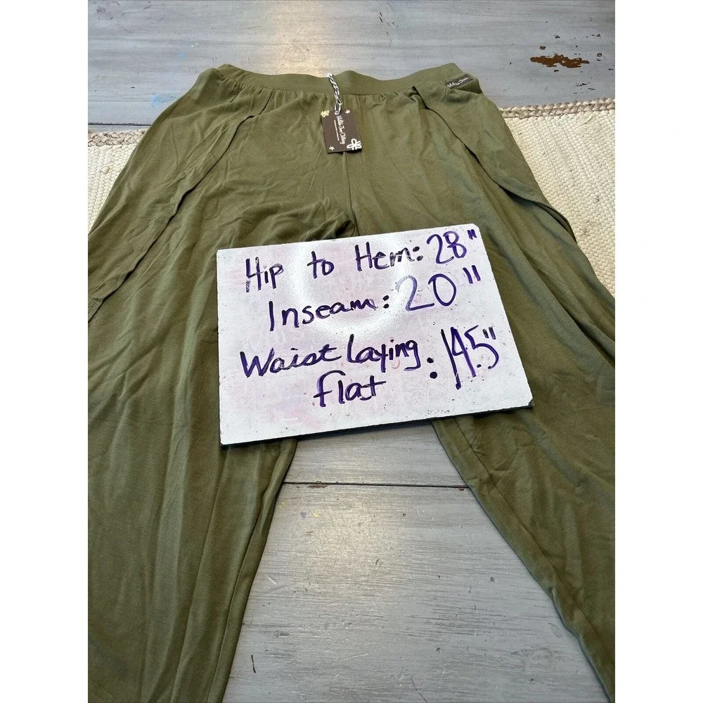 NWT Matilda Jane Spring Things Tulip Pants Olive Green Womens Sz S Boho Beach - Picture 5 of 7